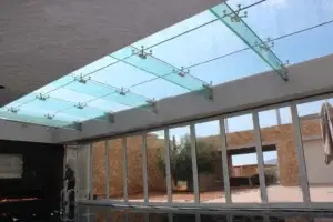 Dinding Kaca Tempered Pada Bangunan 2 Foto atap kaca spider system curtain wall