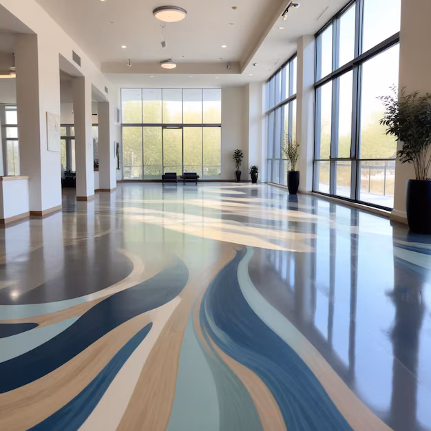 innovative epoxy floor design showcases sleek durable surfaces with artistic patterns modern 1204564 72167