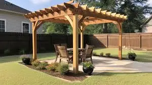 Inspirasi Pergola Kayu untuk Bisnis Luar Ruangan 4 Foto Pergola kayu
