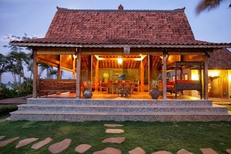 ilustrasi rumah tabon limasan