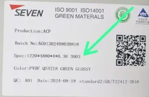 Perbedaan ACP Alloy 3003 dan ACP Alloy 1100 3 Seven Alloy 3003 Sticker
