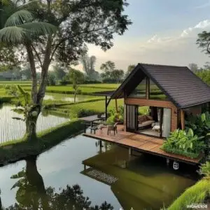 5 Inspirasi Desain Gazebo Pemancingan Kekinian yang Fungsional 2 Ilustrasi gazebo pemancingan