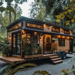Ilustrasi penginapan rumah karavan