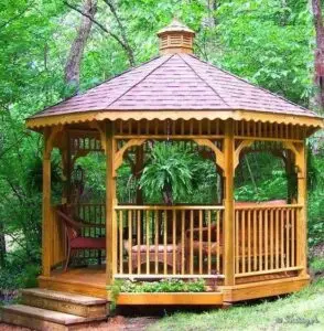 Gambar merawat gazebo kayu