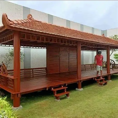 Foto Membuat gazebo kayu