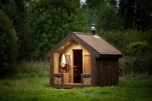 ILustrasi sauna rustic