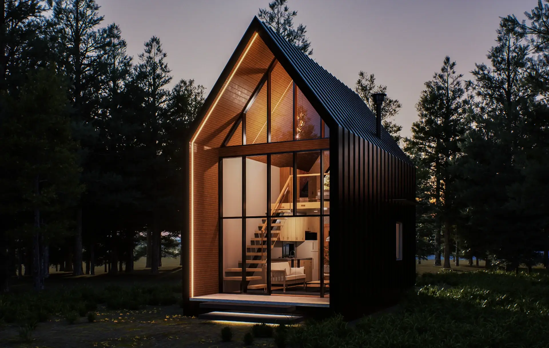 ilustrasi tiny house mezanine