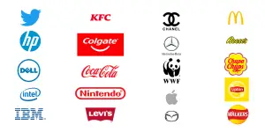 Warna logo perusahaan besar