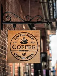 Inspirasi Signage Estetik untuk Coffee Shop Anda 4 Wooden Signboard