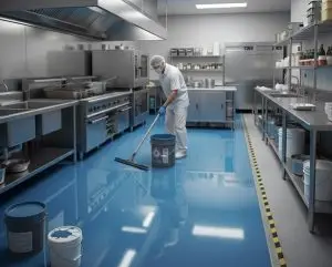 Hybrid Epoxy Self Levelling Food Grade Solusi Tepat untuk Dapur MBG, Berikut Alasannya! 4 dapur komersial setelah epoxy