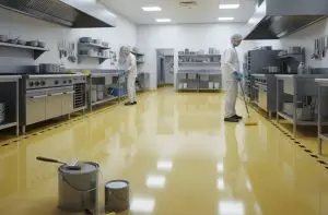 Epoxy Food Grade untuk Pabrik Makanan 2 ilustrasi epoxy lantai dapur komersial
