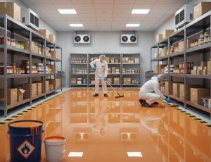 Solusi Hybrid Epoxy Self Levelling Food Grade, Cocok untuk Lantai Dapur MBG! 3 lantai epoxy pada dapur komersial