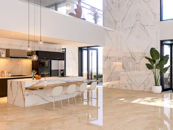 pasang quadra tile on tile