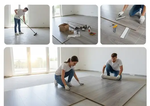 cara pasang lantai vinyl
